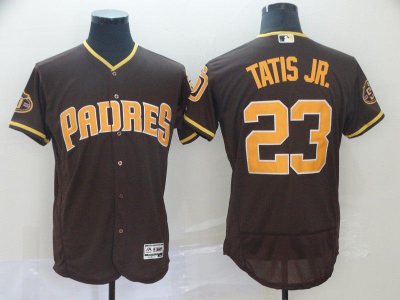 Men San Diego Padres #23 Tatis jr brown Elite MLB Jerseys->women mlb jersey->Women Jersey